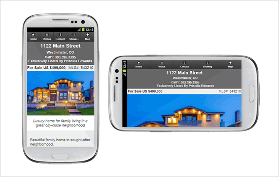 Mobile property websites for real estate marketing